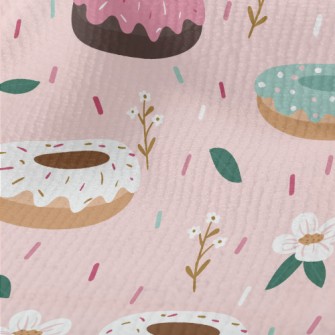 Colorful Donuts And Flowers Terry