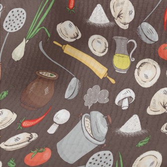 Kitchen Utensils And Ingredien Terry