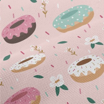 Colorful Donuts And Flowers Performance Linen
