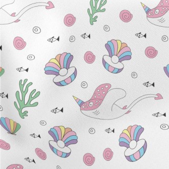 Colorful Unicorn Stingray And  Stretch Ponte
