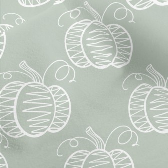 Simple Hand Drawn Pumpkin Micro Fleece