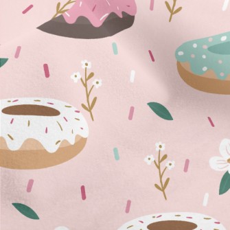 Colorful Donuts And Flowers Micro Fleece