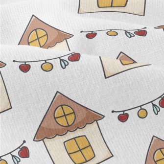 Hand Drawn Cute House And Chri Modern Jersey