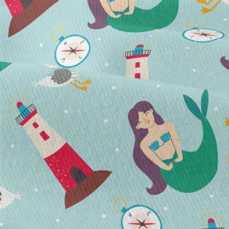 Mermaid And Seagull Lighthouse Modern Jersey