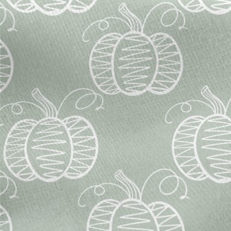 Simple Hand Drawn Pumpkin Jersey Backed Fleece