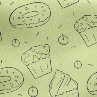 Simple Cupcakes And Donuts Jersey Backed Fleece