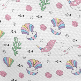 Colorful Unicorn Stingray And  Pongee