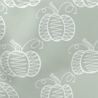 Simple Hand Drawn Pumpkin Lightweight Cotton Poplin