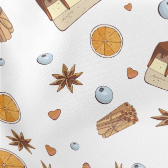 Blueberry Cake With Spices Lightweight Cotton Poplin