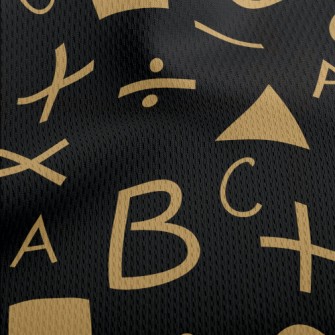 English And Mathematical Geome Athletic Mesh Flat Back