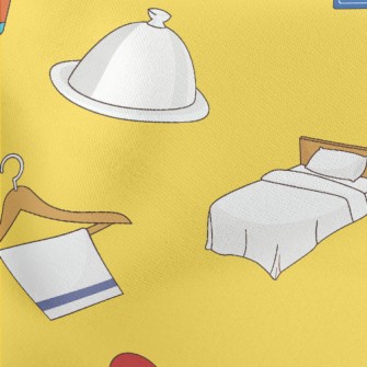 Hotel Service Pattern Lightweight Cotton Poplin