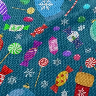 Magic Christmas Stocking Candy Birdseye Piqué