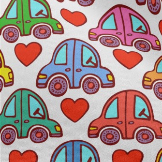 Colorful Love Car Chiffon