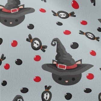 Black Cat In Witch Hat Chiffon