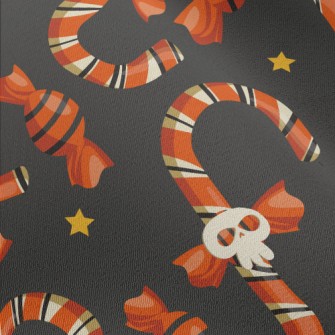Skull Face Candy Cane Chiffon