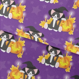 Witch Cat And Evil Pumpkin Waterproof Oxford