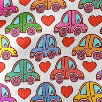 Colorful Love Car Waterproof Canvas