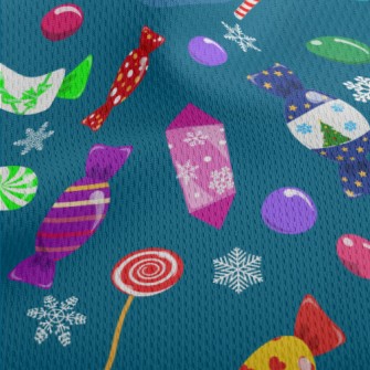 Magic Christmas Stocking Candy Athletic Mesh Flat Back