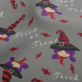 Girls Trick Or Treating Athletic Mesh Flat Back