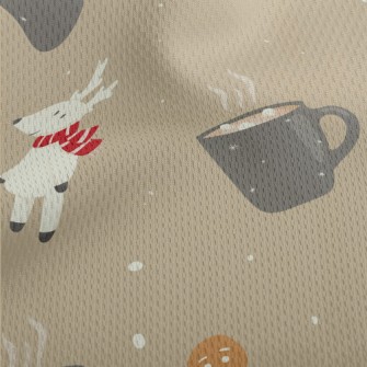 Gingerbread Man And Little Elk Athletic Mesh Flat Back