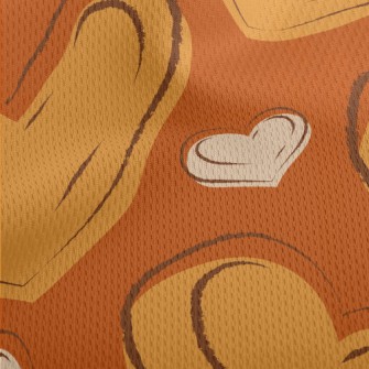 Line Art Love Heart Athletic Mesh Flat Back