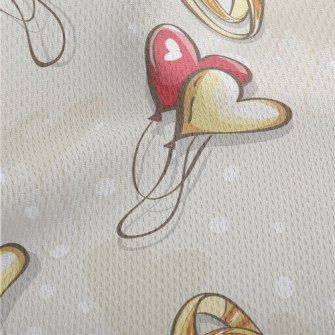 Love Balloon Rings Athletic Mesh Flat Back