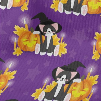 Witch Cat And Evil Pumpkin Terry