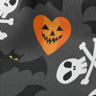 Pumpkin Face Bat Skull Terry