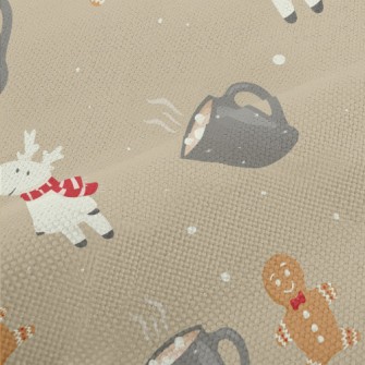 Gingerbread Man And Little Elk Performance Linen