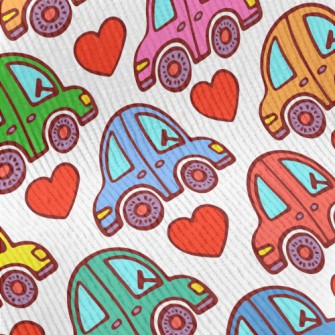 Colorful Love Car Standard Corduroy