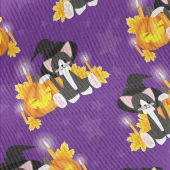 Witch Cat And Evil Pumpkin Standard Corduroy