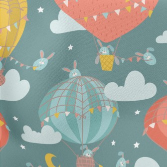 Huge Colorful Hot Air Balloon Stretch Ponte