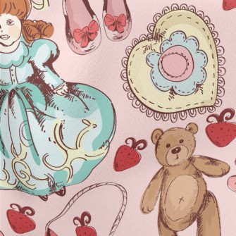 Princess Style Strawberry Dres Stretch Ponte