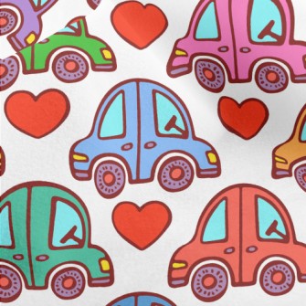 Colorful Love Car Micro Fleece