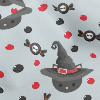 Black Cat In Witch Hat Micro Fleece