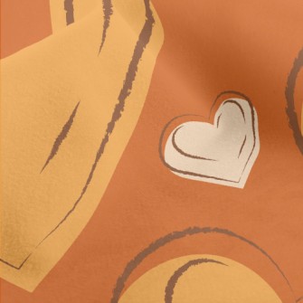 Line Art Love Heart Micro Fleece