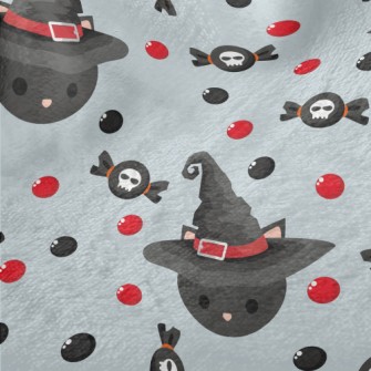 Black Cat In Witch Hat Minky