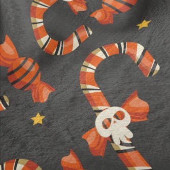Skull Face Candy Cane Minky