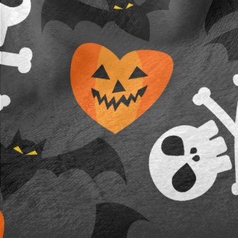 Pumpkin Face Bat Skull Minky