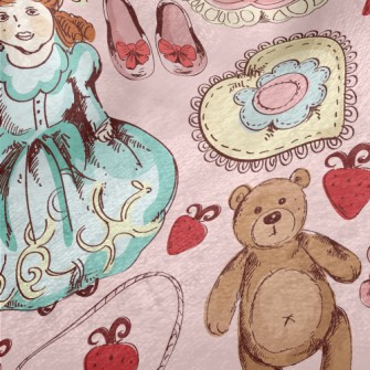 Princess Style Strawberry Dres Minky