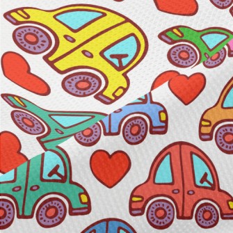 Colorful Love Car Piqué