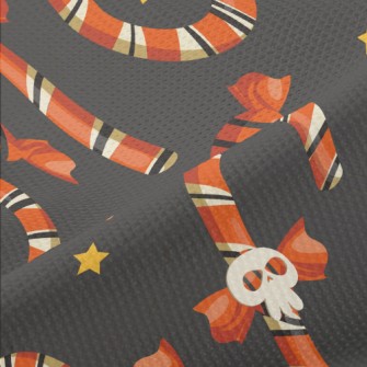 Skull Face Candy Cane Piqué