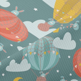 Huge Colorful Hot Air Balloon Piqué