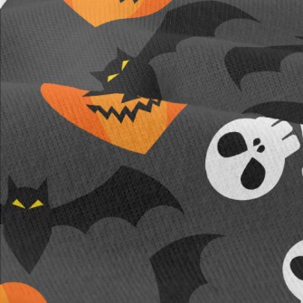 Pumpkin Face Bat Skull Modern Jersey