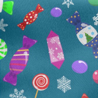 Magic Christmas Stocking Candy Jersey Backed Fleece