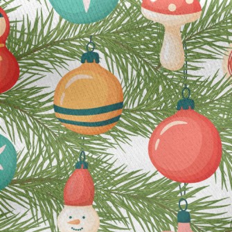 Christmas Tree Cute Decoration Jersey Backed Fleece