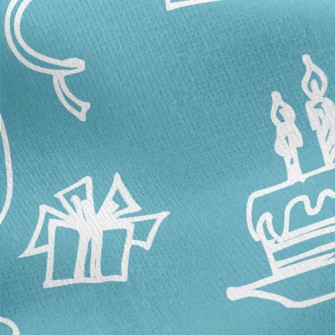 Lively Birthday Party Jersey Backed Fleece
