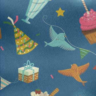 Warm Birthday Party Jersey Backed Fleece