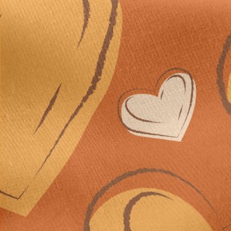 Line Art Love Heart Jersey Backed Fleece