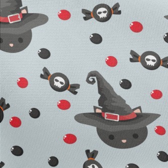 Black Cat In Witch Hat Pongee